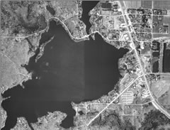 Aerial Townsend Photo Black & White